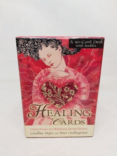 Healing Cards: A Daily Practice for Maintaining Spiritual Balance + Guidebook - Caroline Myss, Peter Occhiogrosso kitap kapağı