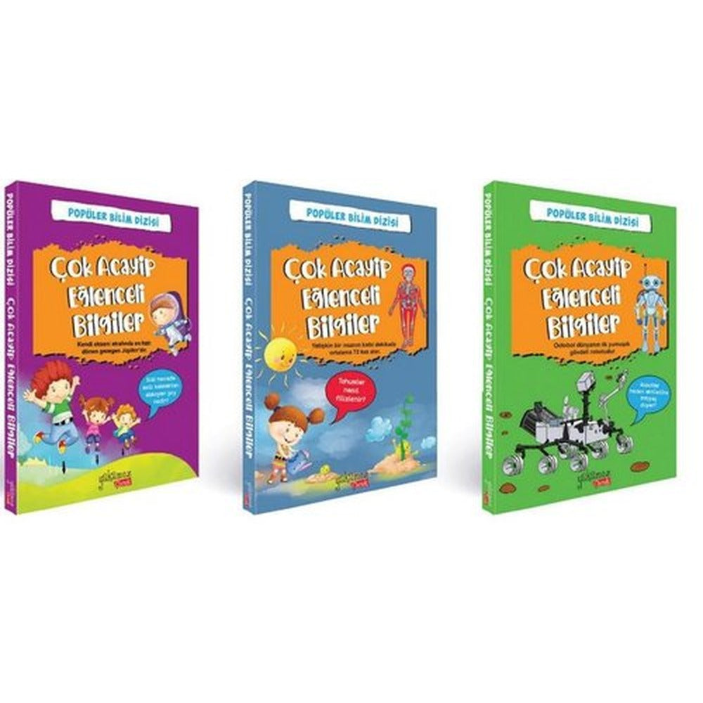 Çok Acayip Eğlenceli Bilgiler Seti 1 - 3 Kitap Takım | Yakamoz Yayınları (İnce Kapak )