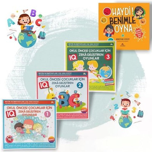 Çocuklar İçin Zeka Geliştiren Oyunlar - 4 Kitap Takım | Ekinoks (İnce Kapak)