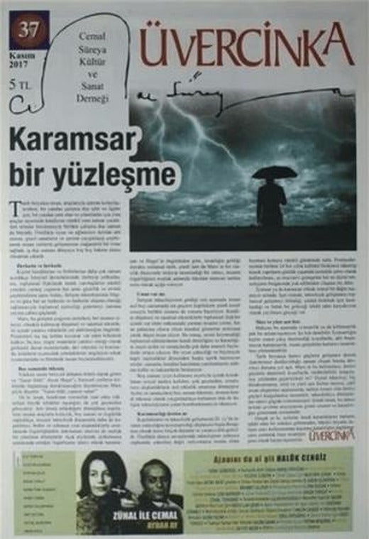 Üvercinka Dergisi Sayı: 37 Kasım 2017 | Üvercinka Dergisi (Ciltsiz)