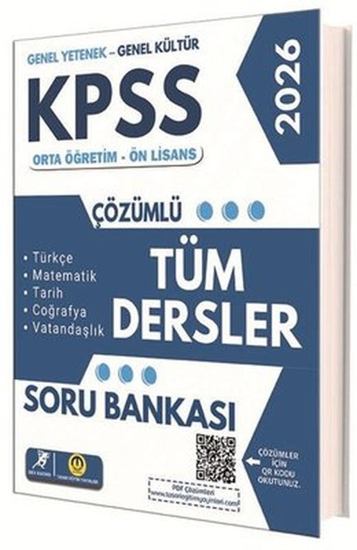 2026 KPSS Orta Öğretim Çözümlü Tüm Dersler Soru Bankası | Tasarı Akademi (İnce Kapak)