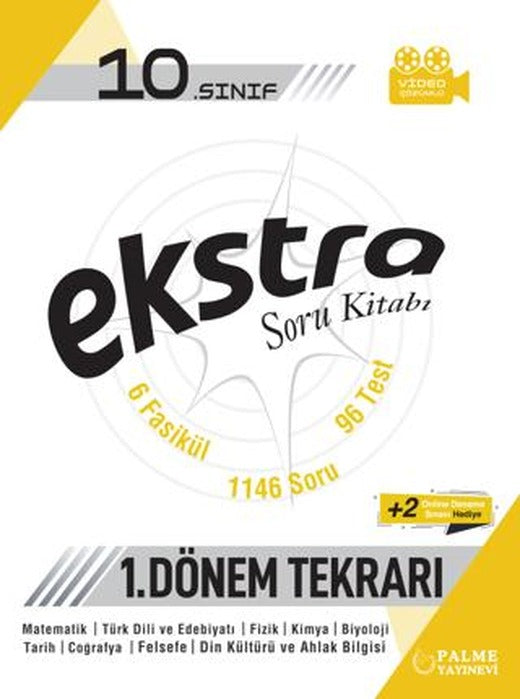 Palme 10. Sınıf Ekstra Soru Kitabı (1. Dönem Tekrarı) | Palme Yayınları (Ciltsiz)
