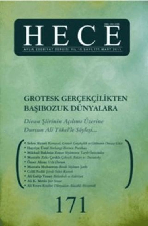 Hece Aylık Edebiyat Dergisi Sayı: 171 | Hece Dergisi (Ciltsiz)