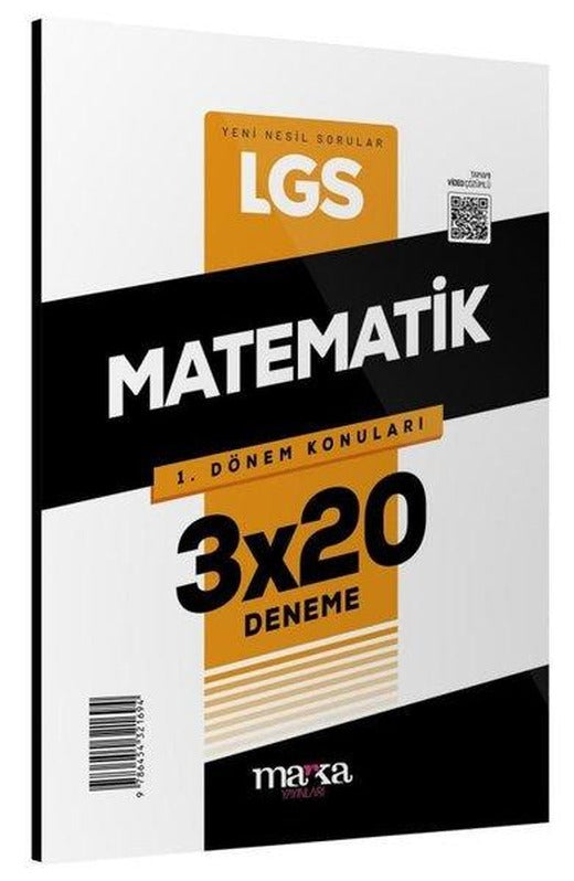 2025 LGS 1.Dönem Konuları Matematik 3 Deneme | Marka Yayınları (İnce Kapak)