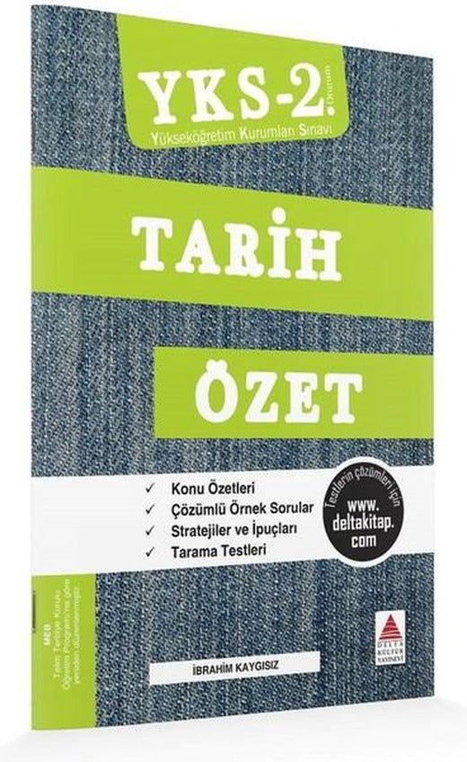 YKS 2.Oturum Tarih Özet | Delta Kültür-Eğitim (İnce Kapak)