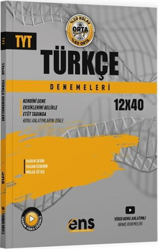 TYT Türkçe 12 x 40 Denemeleri | ENS Yayınları (Ciltsiz)