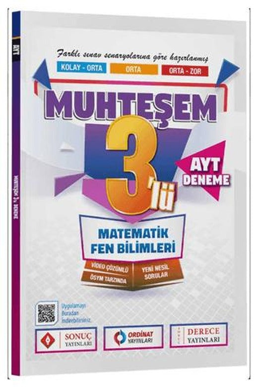 YKS AYT Matematik Fen Bilimleri Muhteşem 3 Deneme