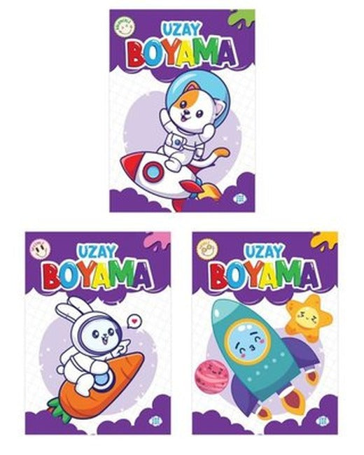 Uzay Boyama Seti - 3 Kitap Takım | Dokuz Yayınları