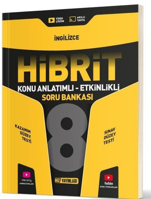 8. Sınıf Hibrit İngilizce Soru Bankası | Hız Yayınları (İnce Kapak)