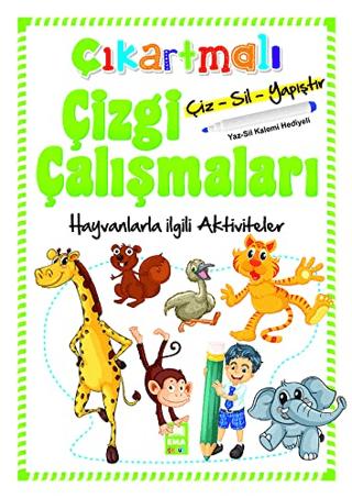 Hayvanlarla İlgili Aktiviteler - Çıkartmalı Çizgi Çalışmaları