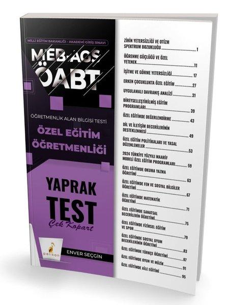MEB - AGS ÖABT Özel Eğitim Öğretmenliği Yaprak Test | Pelikan Yayınları (İnce Kapak) - Resim 1