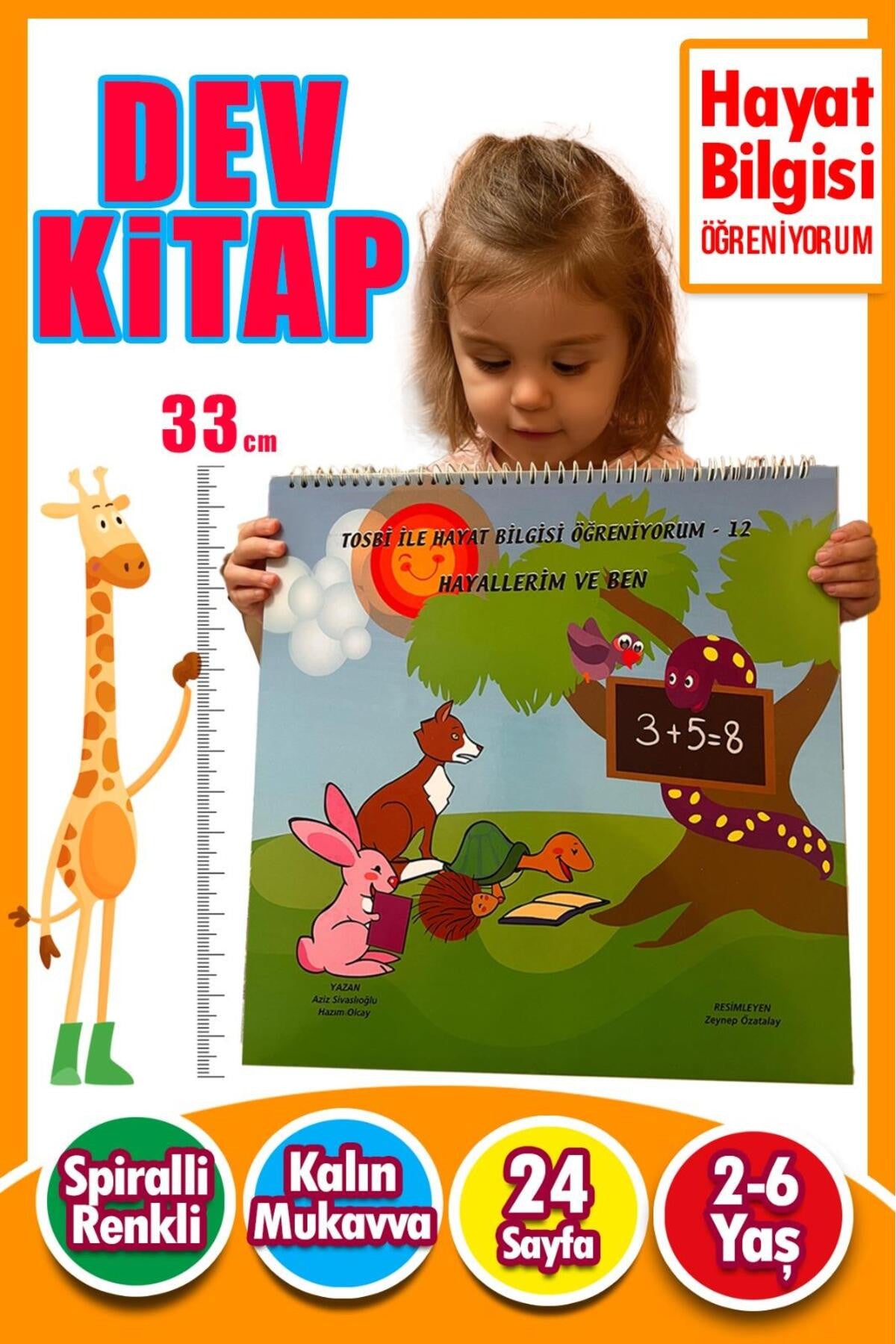 2 – 6 Yaş Tosbi İle Hayat Bilgisi Öğreniyorum 12 – Hayallerim Ve Ben | Dev Eğitim Kitabı kitap kapağı