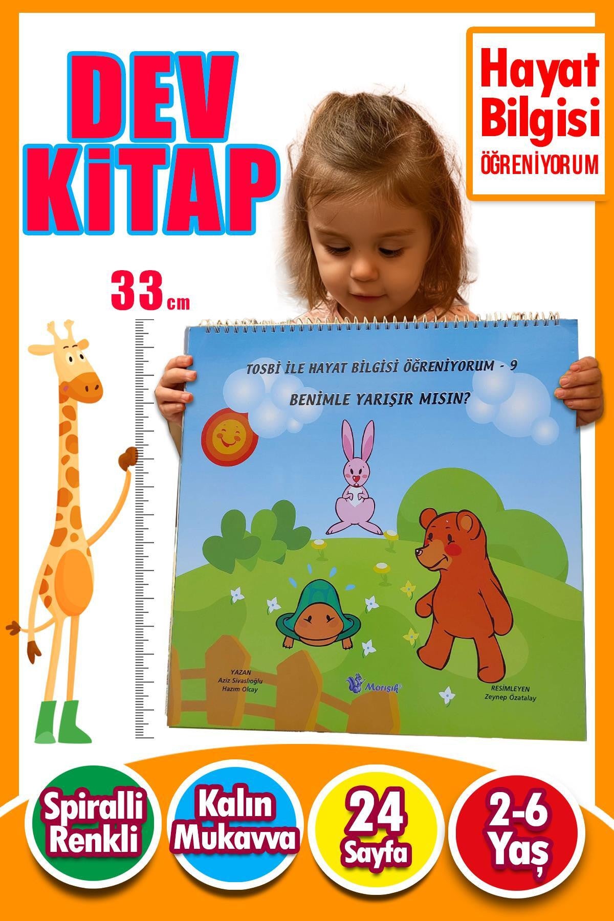 2 – 6 Yaş Tosbi İle Hayat Bilgisi Öğreniyorum 9 – Benimle Yarışır Mısın? | Dev Eğitim Kitabı kitap kapağı