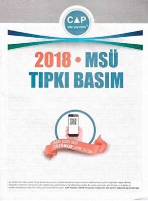 2018 MSÜ Tıpkı Basım - Kolektif kitap kapağı