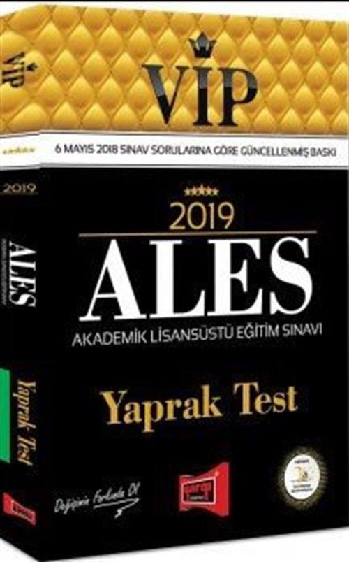 2019 ALES VİP Yaprak Test kitap kapağı