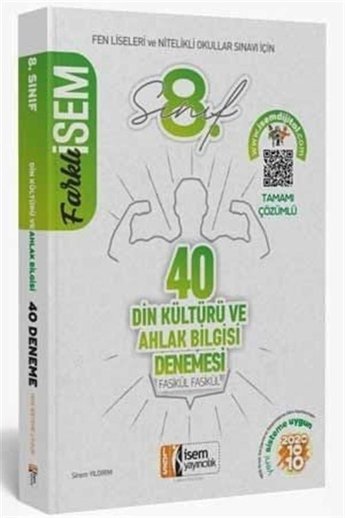 2021 LGS Farklı İsem 8. Sınıf Din Kültürü ve Ahlak Bilgisi 40'lı Sarmal Deneme - Sinem Yıldırım kitap kapağı