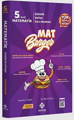Ekstra Yayıncılık 5. Sınıf Matburger Matematik Etkinlik Defter Soru Bankası - Sadettin Fidan kitap kapağı
