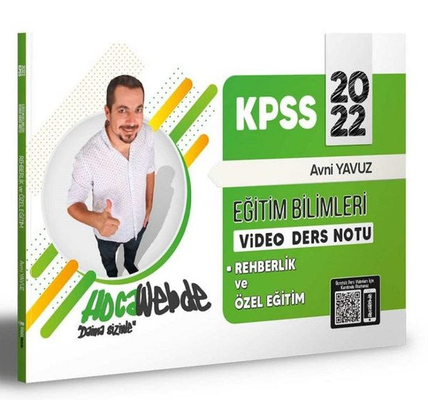2022 KPSS Eğitim Bilimleri Rehberlik ve Özel Eğitim Video Ders Notları - Avni Yavuz kitap kapağı