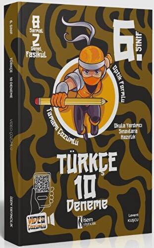2023 6. Sınıf Türkçe 10 Deneme - Levent Kuşcu kitap kapağı