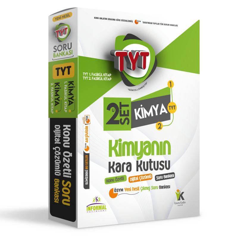 2023 YKS TYT KİMYANIN Kara Kutusu 2li SET Konu Özetli Dijital Çözümlü ÖSYM Soru BANKASI PAKET SET kitap kapağı