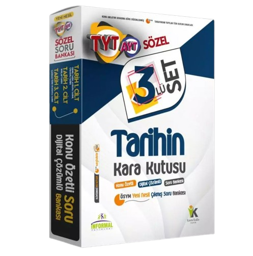 2023 YKS-TYT SÖZEL Tarihin Kara Kutusu 3lü Dijital Çözümlü Konu Ö.ÖSYM Çıkmış Soru Bankası PAKET SET kitap kapağı