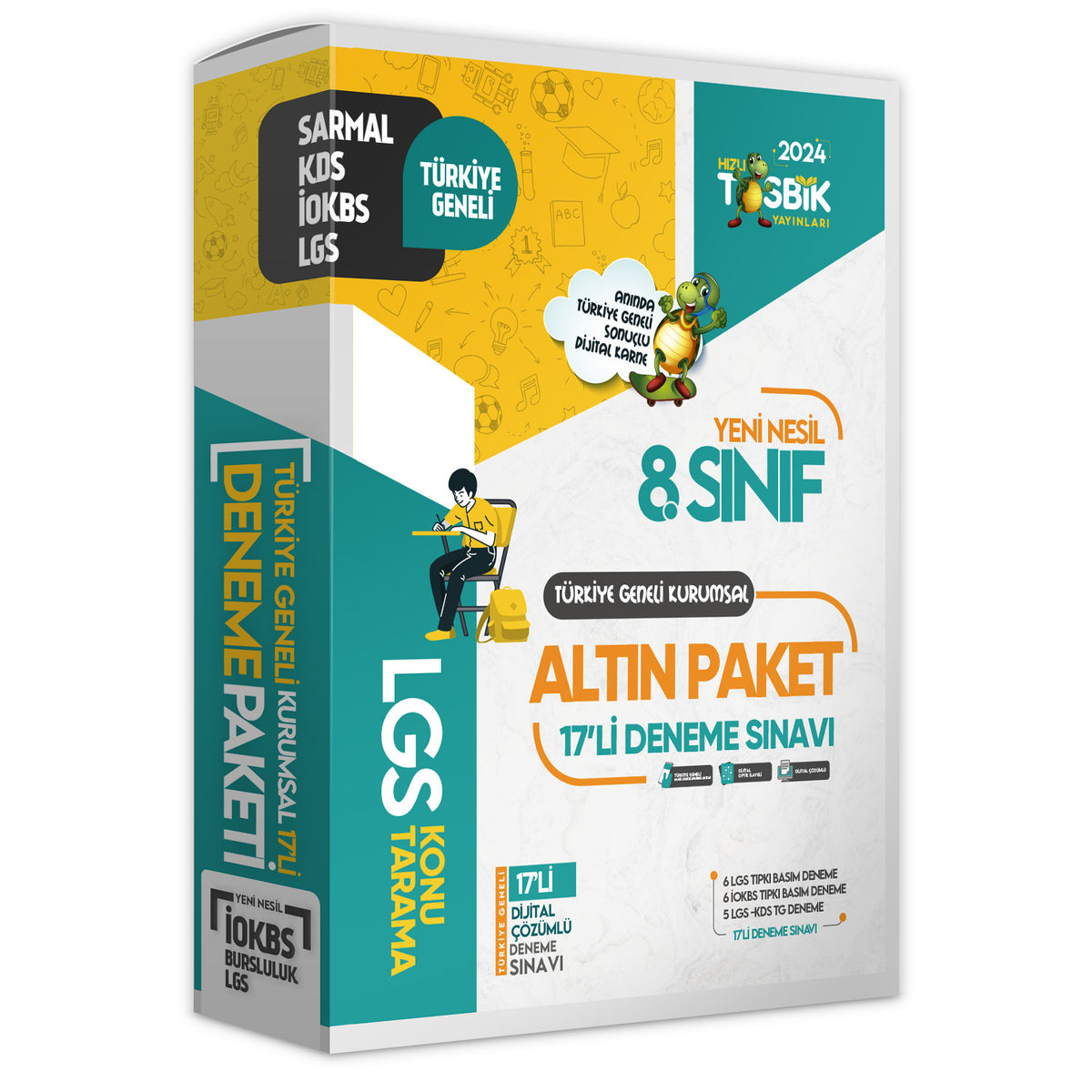 8.Sınıf LGS-İOKBS Tıpkı Basım ve ÖZGÜN Yeni Nesil Deneme Seti 18li (3X6) ALTIN PAKET TG Çözümlü kitap kapağı