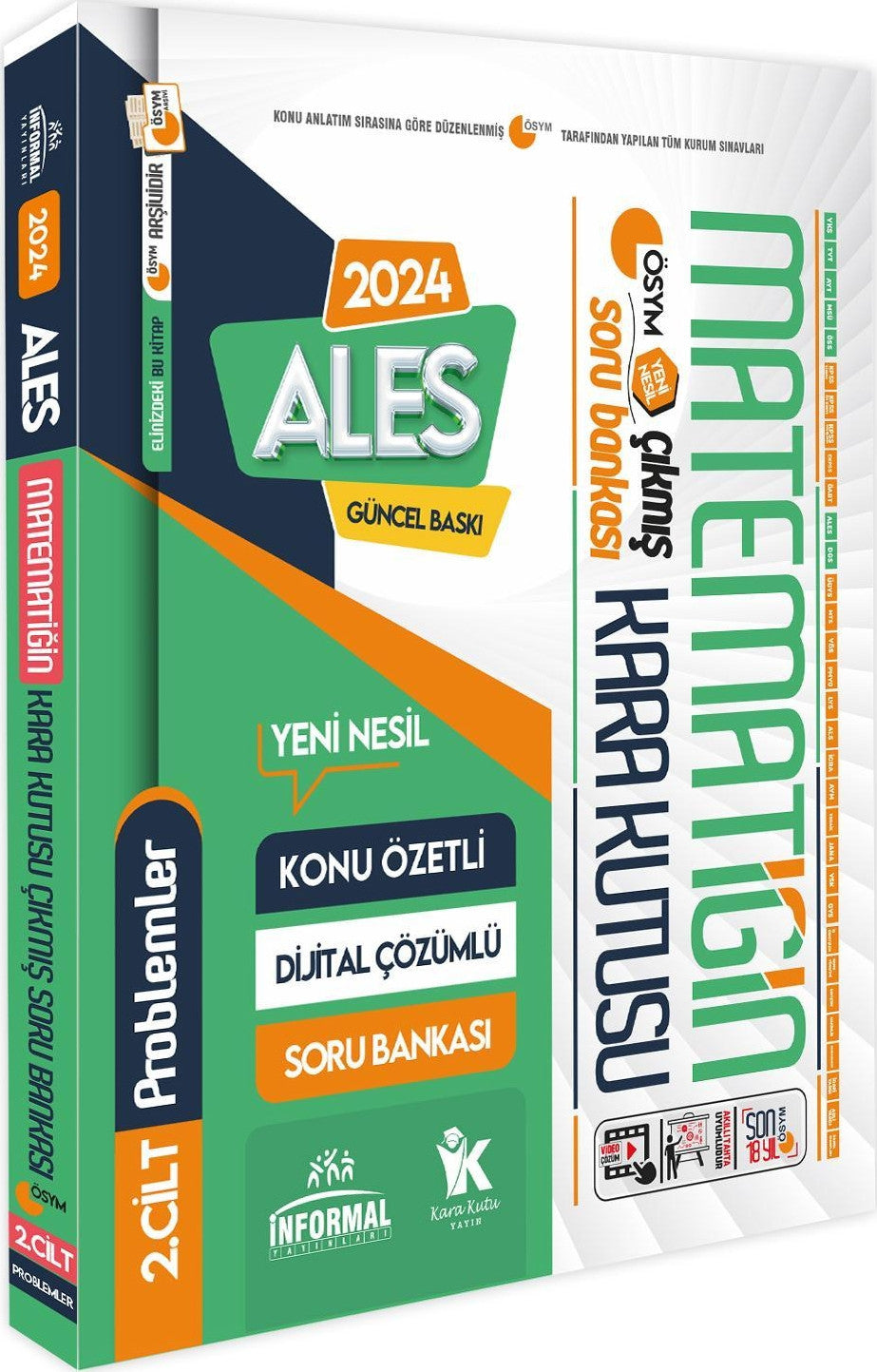 ALES Matematik Kara Kutu 2. Cilt PROBLEM K.Ö. Dijital Çözümlü ÖSYM Çıkmış Soru Bankası kitap kapağı