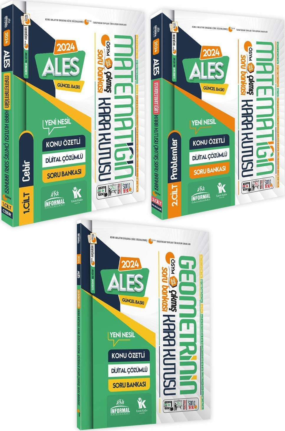 ALES Matematik 1.-2.Cilt ve Geometrinin Kara Kutusu Konu Özetli D.Çözümlü Soru Bankası Altın Set kitap kapağı