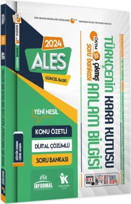 ALES Türkçenin Kara Kutusu ANLAM BİLGİSİ(Sözcük-Cümle)Dijital Çözümlü Konu Özetli Soru Bankası - Kolektif kitap kapağı