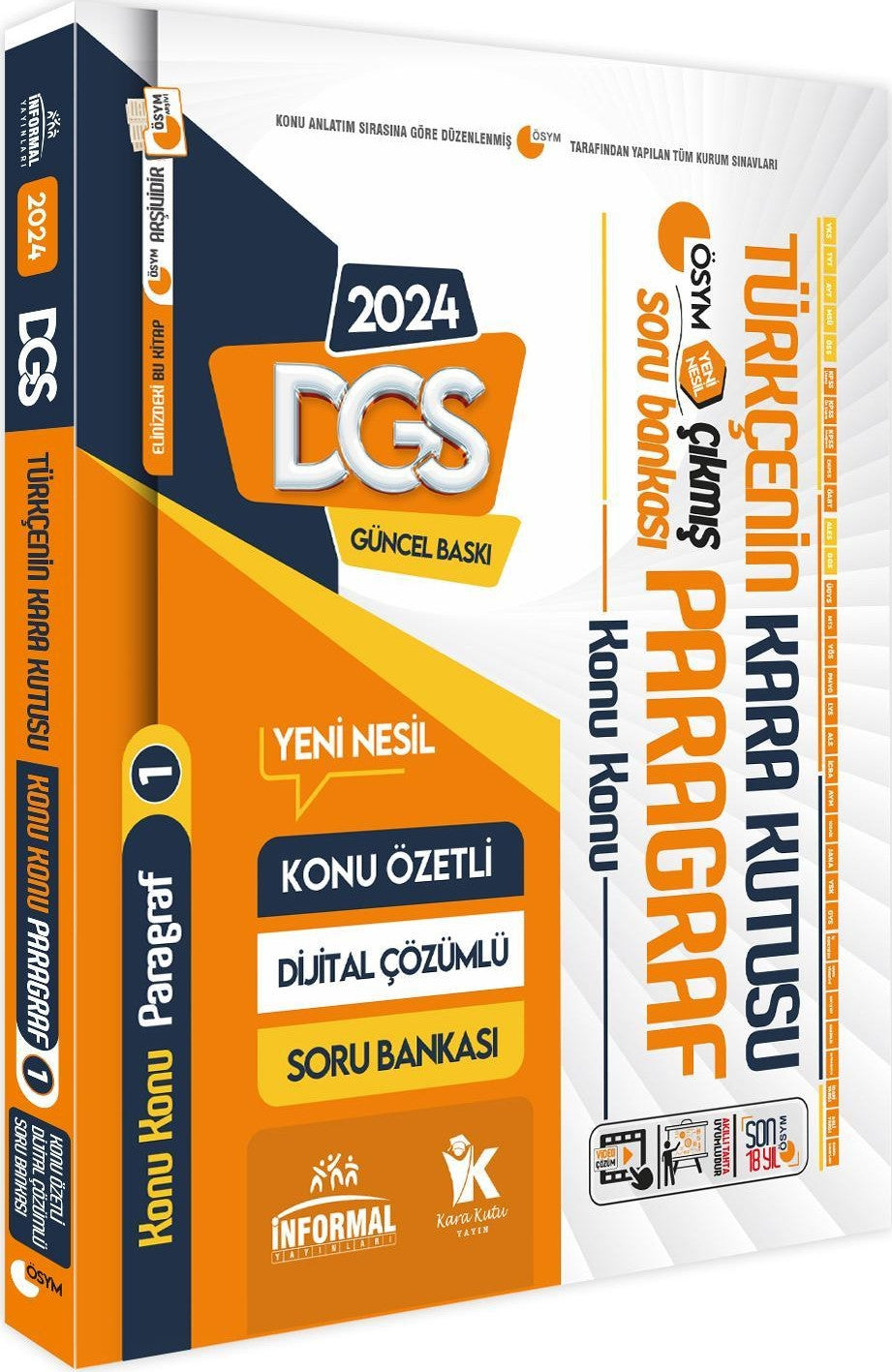 DGS Türkçenin Kara Kutusu KONU KONU PARAGRAF 1 Konu Özetli D.Çözümlü ÖSYM Çıkmış Soru Bankası kitap kapağı