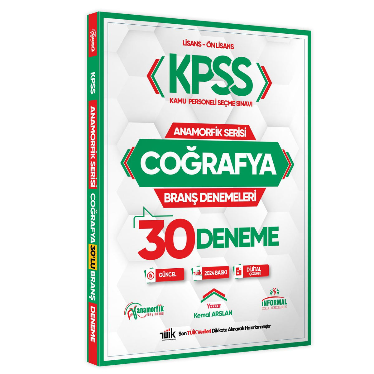 2024 KPSS Anamorfik Serisi Coğrafya 30lu Branş Denemesi YENİ SON TÜİK VERİLERİ EKLİ Dijital Çözümlü kitap kapağı