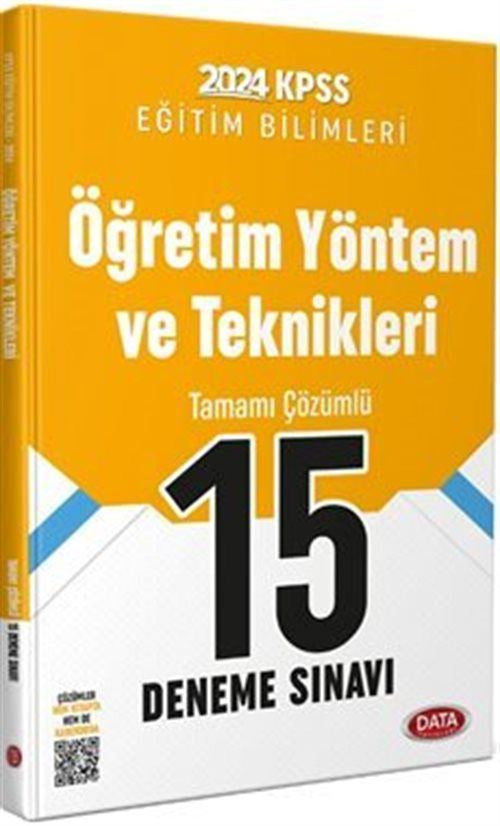 2024 KPSS Eğitim Bilimleri Öğretim Yöntem ve Teknikleri Tamamı Çözümlü 15 Deneme Sınavı - Kolektif kitap kapağı