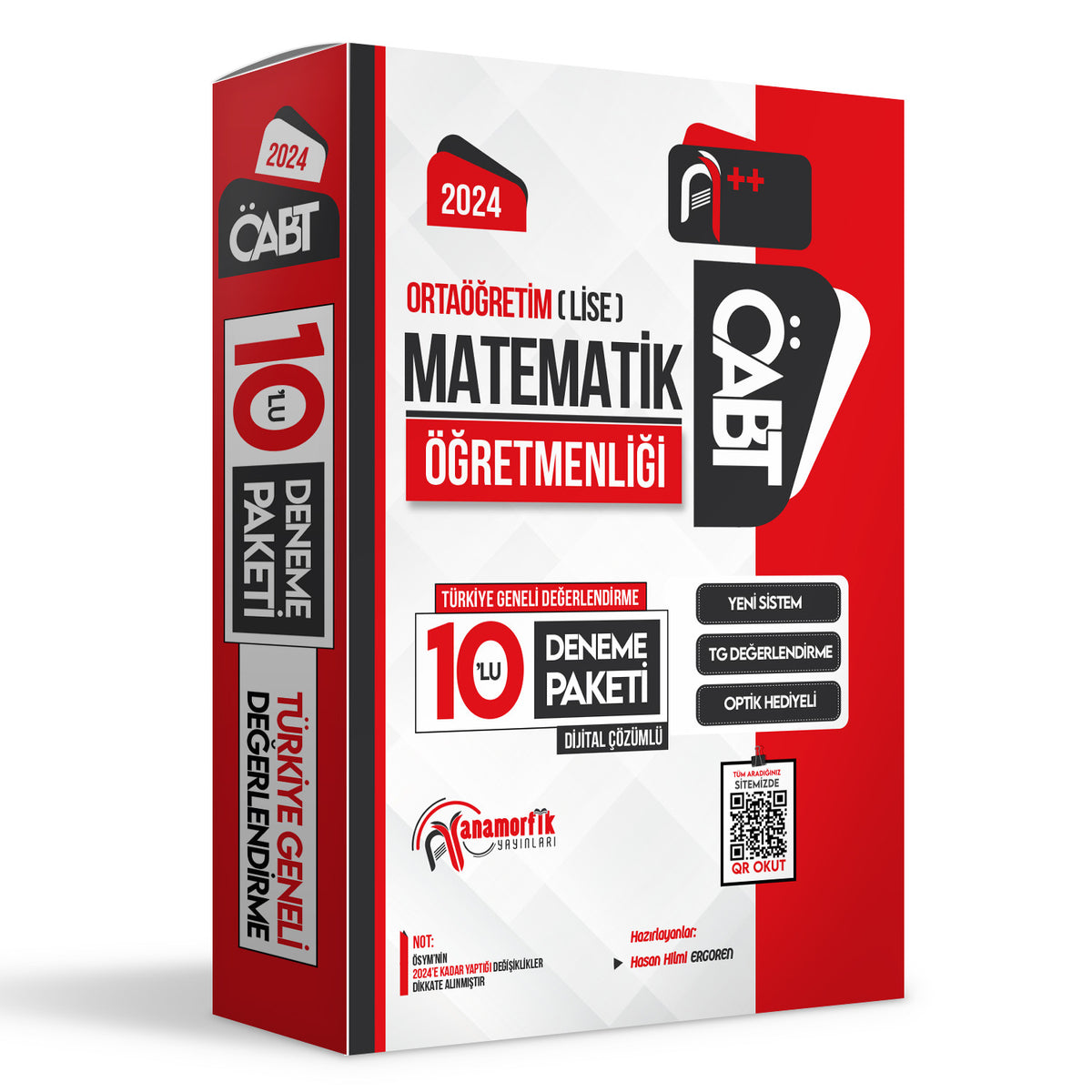 2024 ÖABT LİSE-ORTAÖĞRETİM Matematik Öğretmenliği 10lu Çözümlü Paket Deneme TG Anamorfik Yayınları kitap kapağı