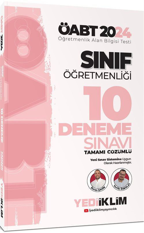 2024 ÖABT Sınıf Öğretmenliği Tamamı Çözümlü 10 Deneme Sınavı - Özcan Şahin kitap kapağı