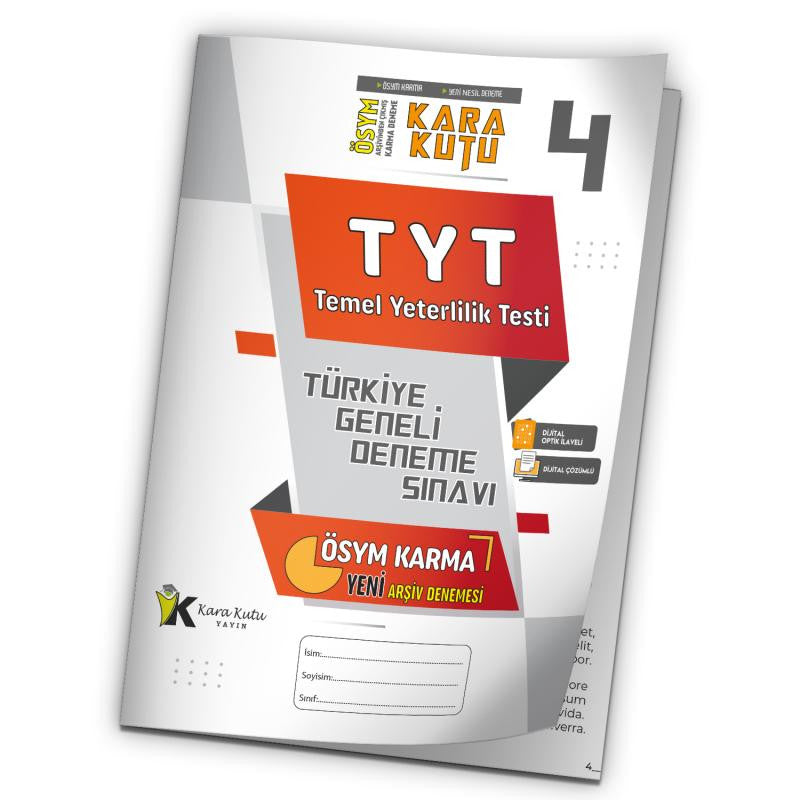 2025 TYT ÖSYM Arşivi Karma Kara Kutu Çıkmış Soru Türkiye Geneli D. Çözümlü Deneme 10/4.Kitapçık kitap kapağı