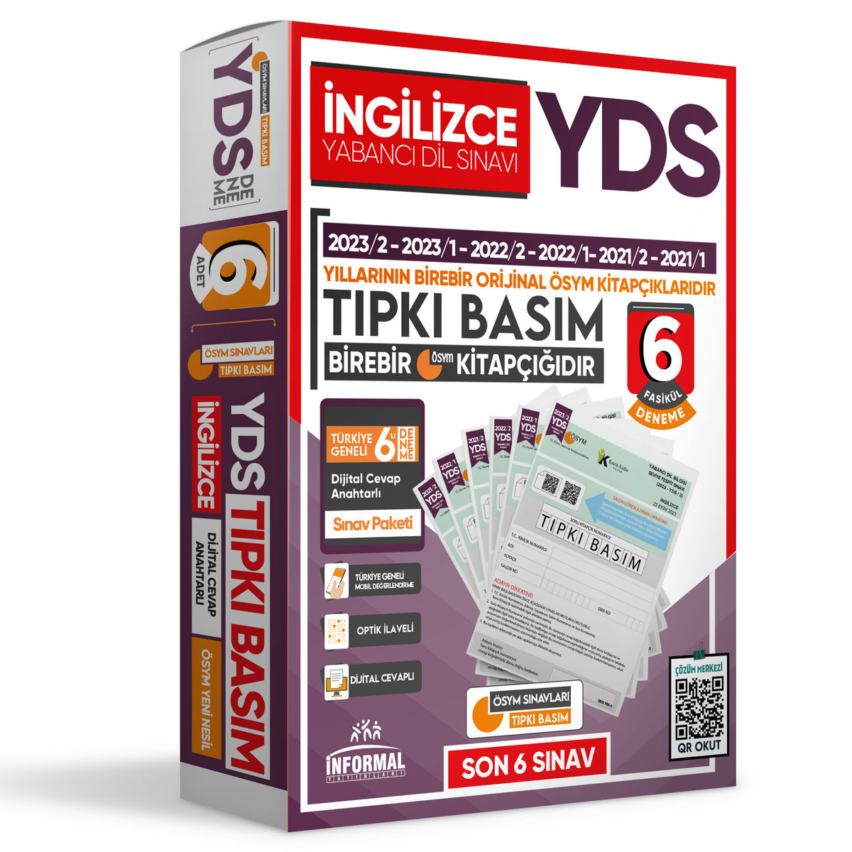 2024 YDS İngilizce ÖSYM Tıpkı Basım Deneme Paketi 6lı TG Çıkmış Soru Kitapçıkları Seti kitap kapağı