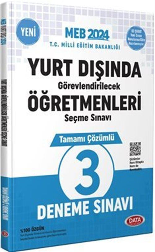 2024 Yurt Dışında Görevlendirilecek Öğretmenleri Seçme Sınavı Tamamı Çözümlü 3 Deneme Sınavı - Kolektif kitap kapağı