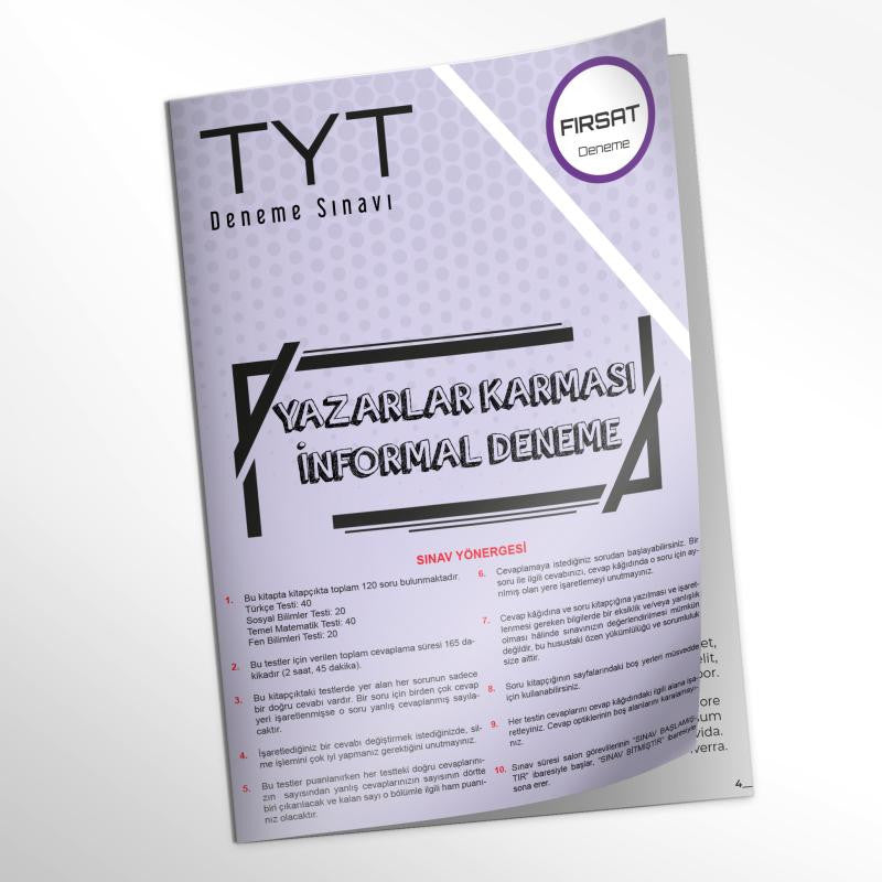 2024YKS- TYT Yazarlar Karması FIRSAT ÜRÜNÜ Türkiye Geneli D. Çözümlü Deneme Kitapçığı (Optik ekli) kitap kapağı