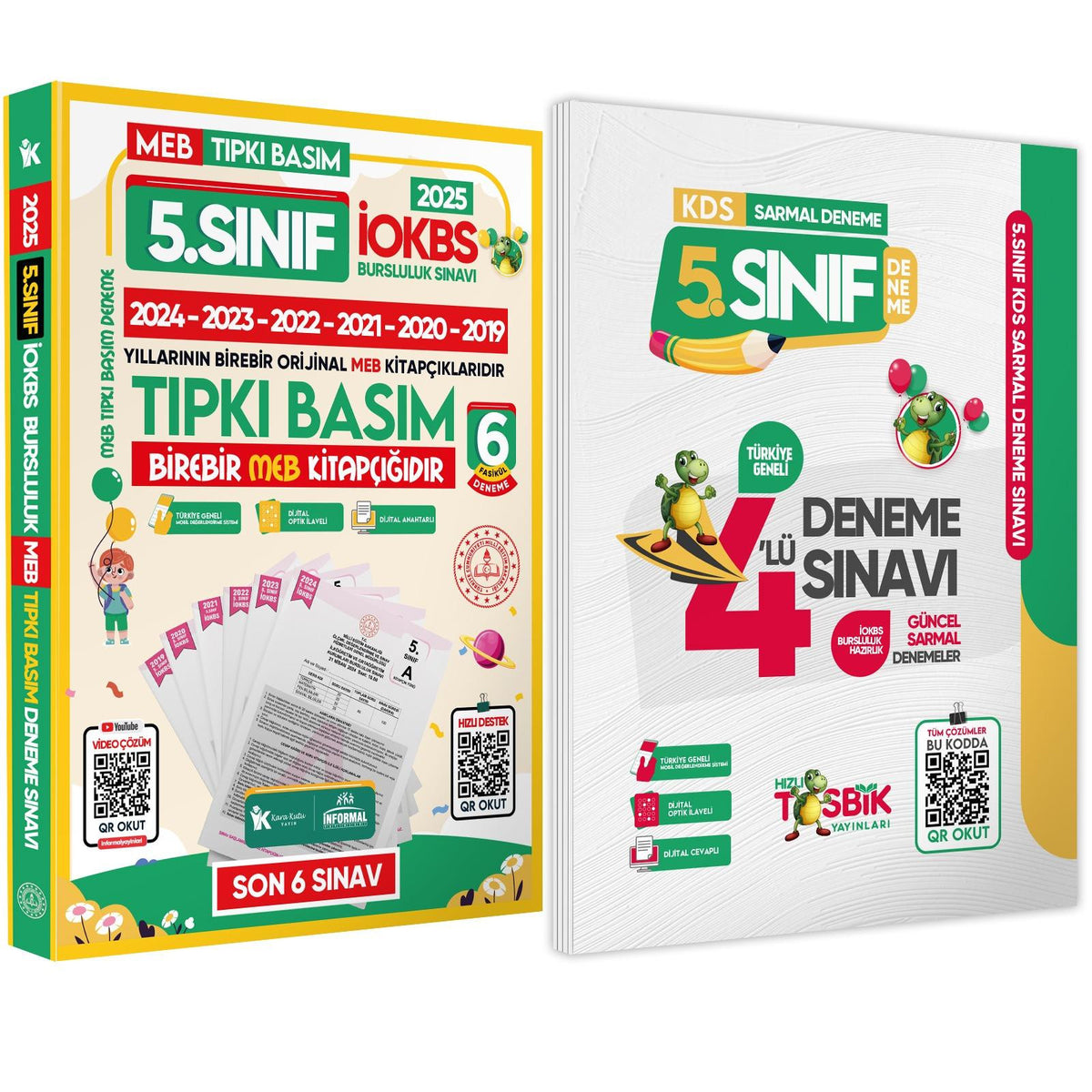 2025 5.Sınıf YENİ SİSTEM İOKBS BURSLULUK Tıpkı Basım ve Sarmal Deneme Seti Türkiye Geneli D. Çözümlü kitap kapağı