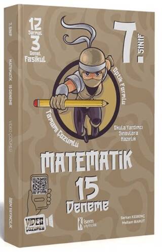 2023 7. Sınıf Matematik 15 Deneme - Serkan Kebenç kitap kapağı