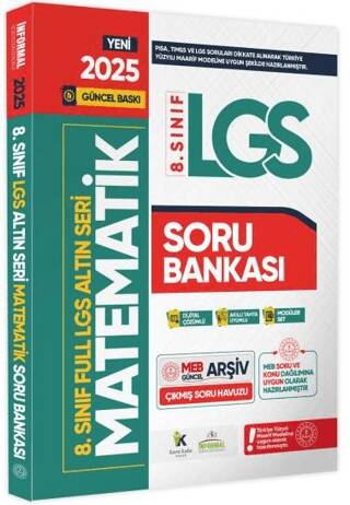 2025 8.Sınıf Full LGS Altın Seri Matematik MEB Çıkmış Soru Bankası Modüler Seti PDF-Video Çözümlü - Kolektif kitap kapağı