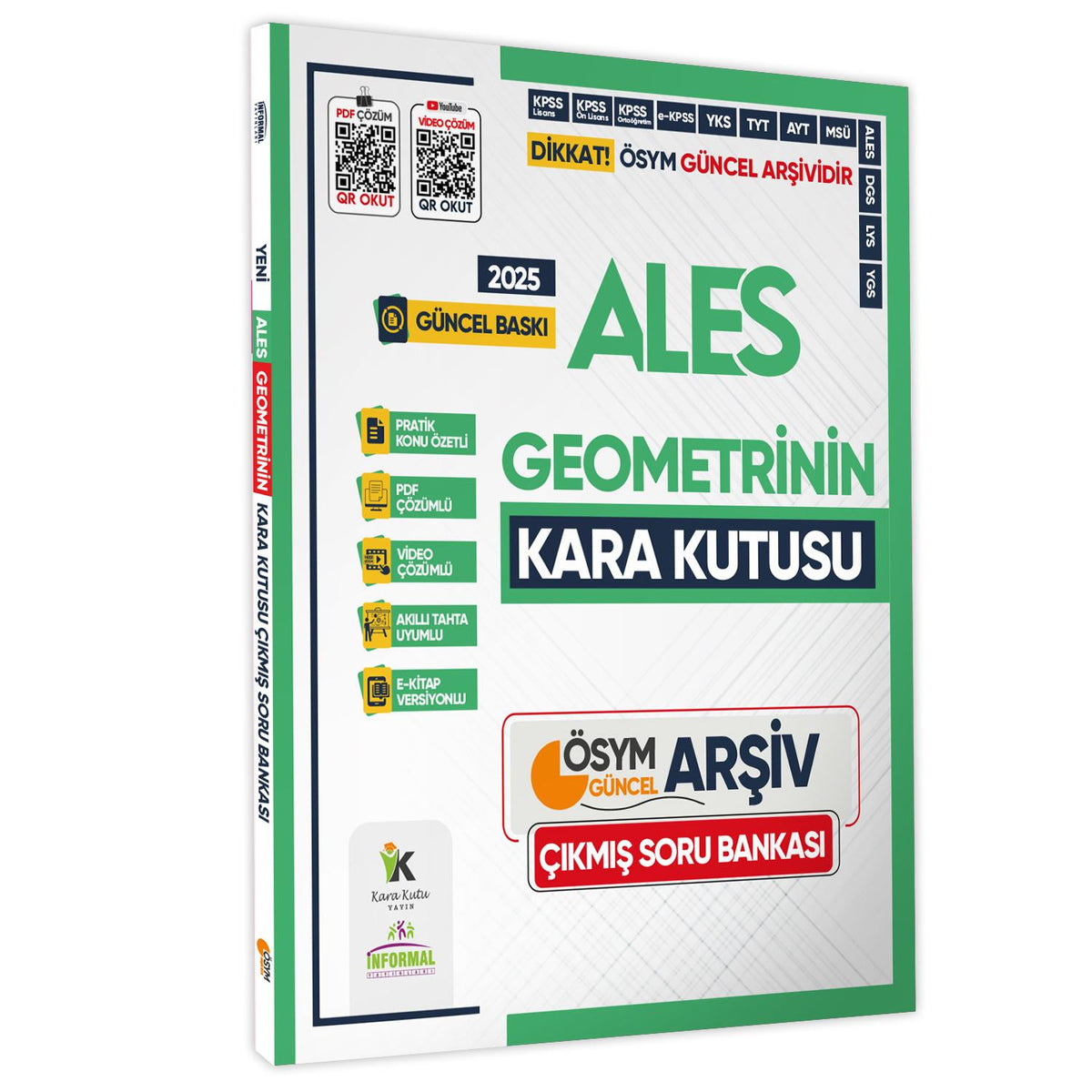 2025 ALES GEOMETRİNİN Kara Kutusu ÖSYM Çıkmış Soru Havuzu Bankası Konu Özetli Video/PDF Çözümlü kitap kapağı