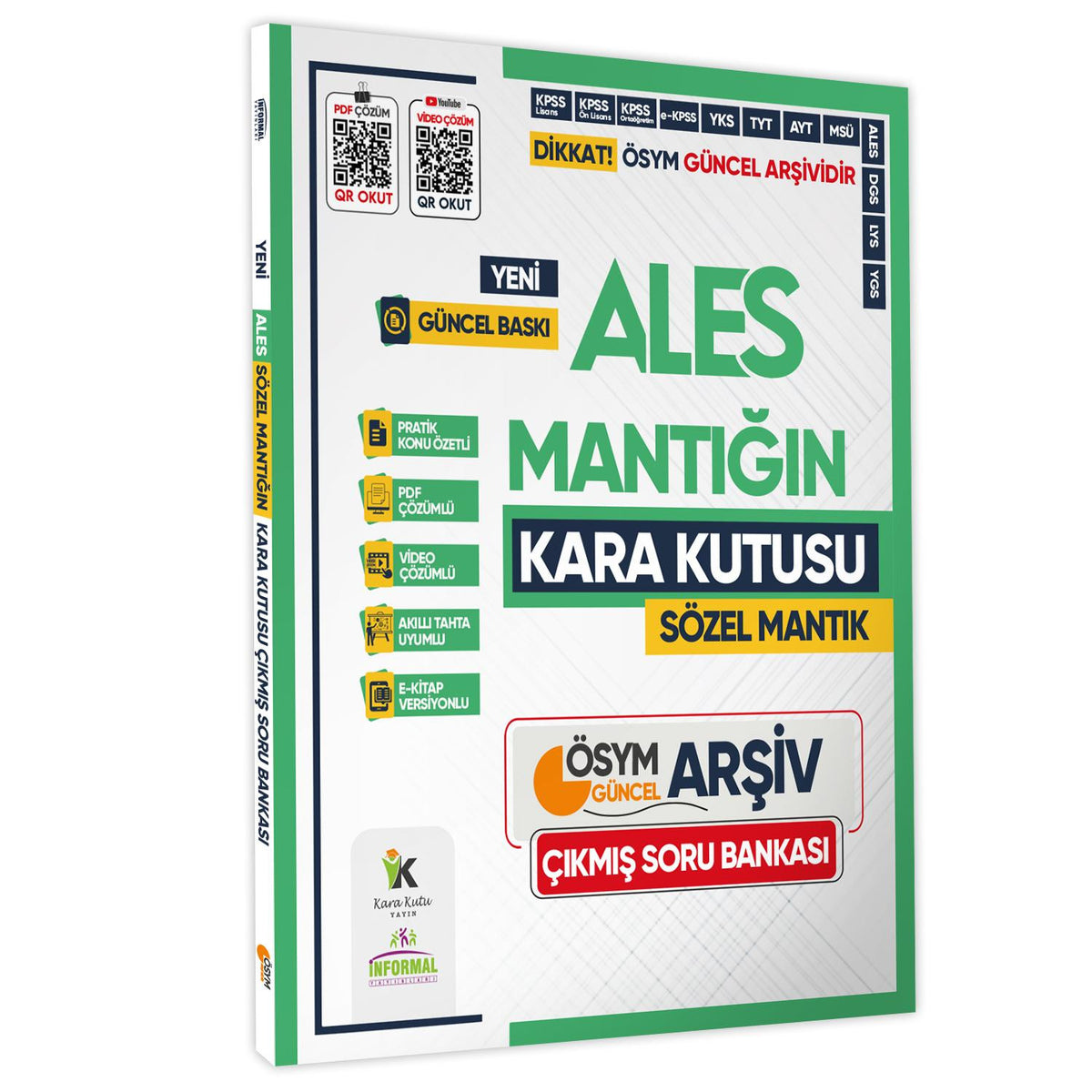 2025 ALES SÖZEL MANTIK Kara Kutu ÖSYM Çıkmış Soru Havuzu Bankası Konu Özetli Video/PDF Çözümlü kitap kapağı