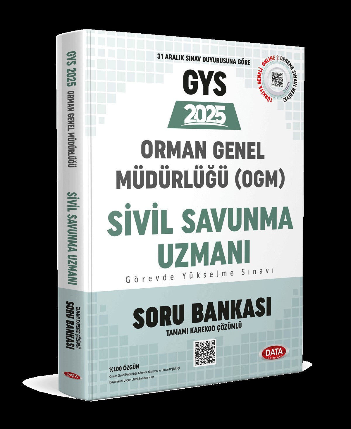 2025 GYS Orman Genel Müdürlüğü Sivil Savunma Uzmanı Soru Bankası Data Yayınları kitap kapağı