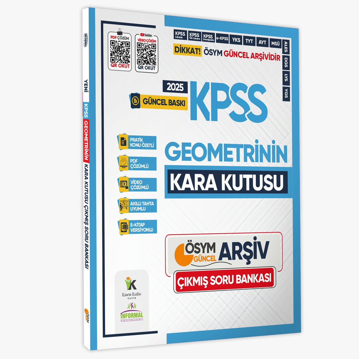 2025 KPSS GEOMETRİNİN Kara Kutusu ÖSYM Çıkmış Soru Havuzu Bankası Konu Özetli Video/PDF Çözümlü kitap kapağı