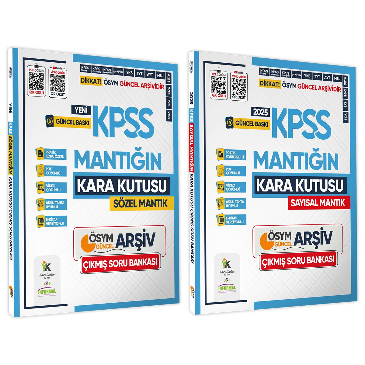 2025 KPSS Kara Kutu Sayısal ve Sözel Mantık Set Çıkmış Soru Bankası Konu Özetli Video/PDF Çözümlü kitap kapağı