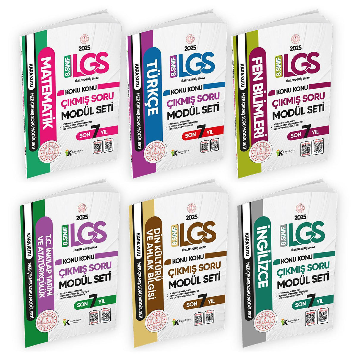 2025 LGS 8.Sınıf Karakutu MEB Çıkmış Soru Modül SET Konu Konu Son 7 Yıl 6lı Video/PDF Çözümlü Set kitap kapağı