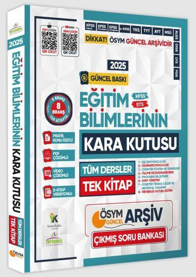 2025 MEB-AGS Eğitim Bilimlerinin Kara Kutusu TÜM DERSLER TEK KİTAP Çıkmış Soru Bankası K.Özetli Çözümlü kitap kapağı