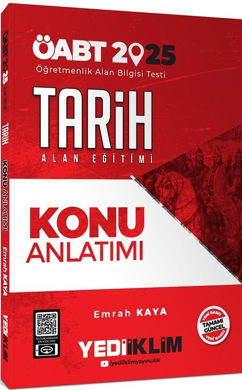 2025 ÖABT Tarih Alan Eğitimi Konu Anlatımı - Emrah Kaya kitap kapağı