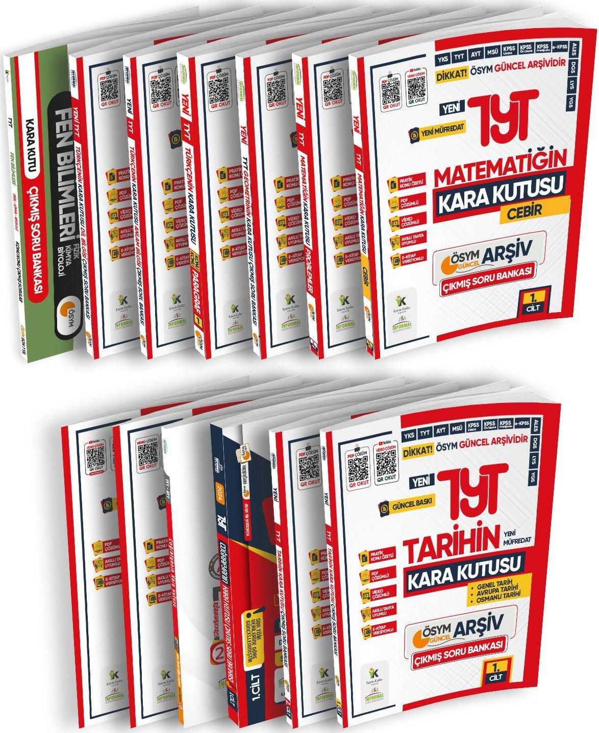 2025 TYT Kara Kutu ÖSYM Çıkmış Soru Bankası TM (EŞİT AĞIRLIK) ALTIN SET Konu Özetli Video/PDF Çözüm kitap kapağı